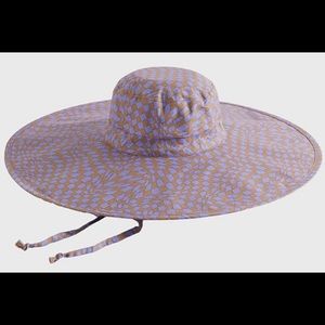 Baggu Packable Sun Hat Lavender Trippy Checker Foldable Hat